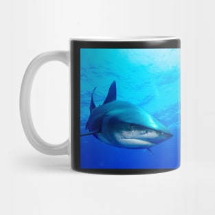 Close Shark with Scuba Diver Mug